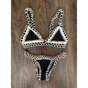 black and white bikini